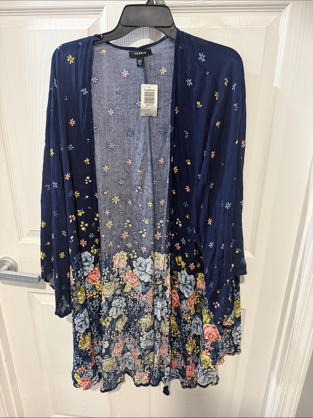 torrid Navy Floral Open-Front Duster Kimono